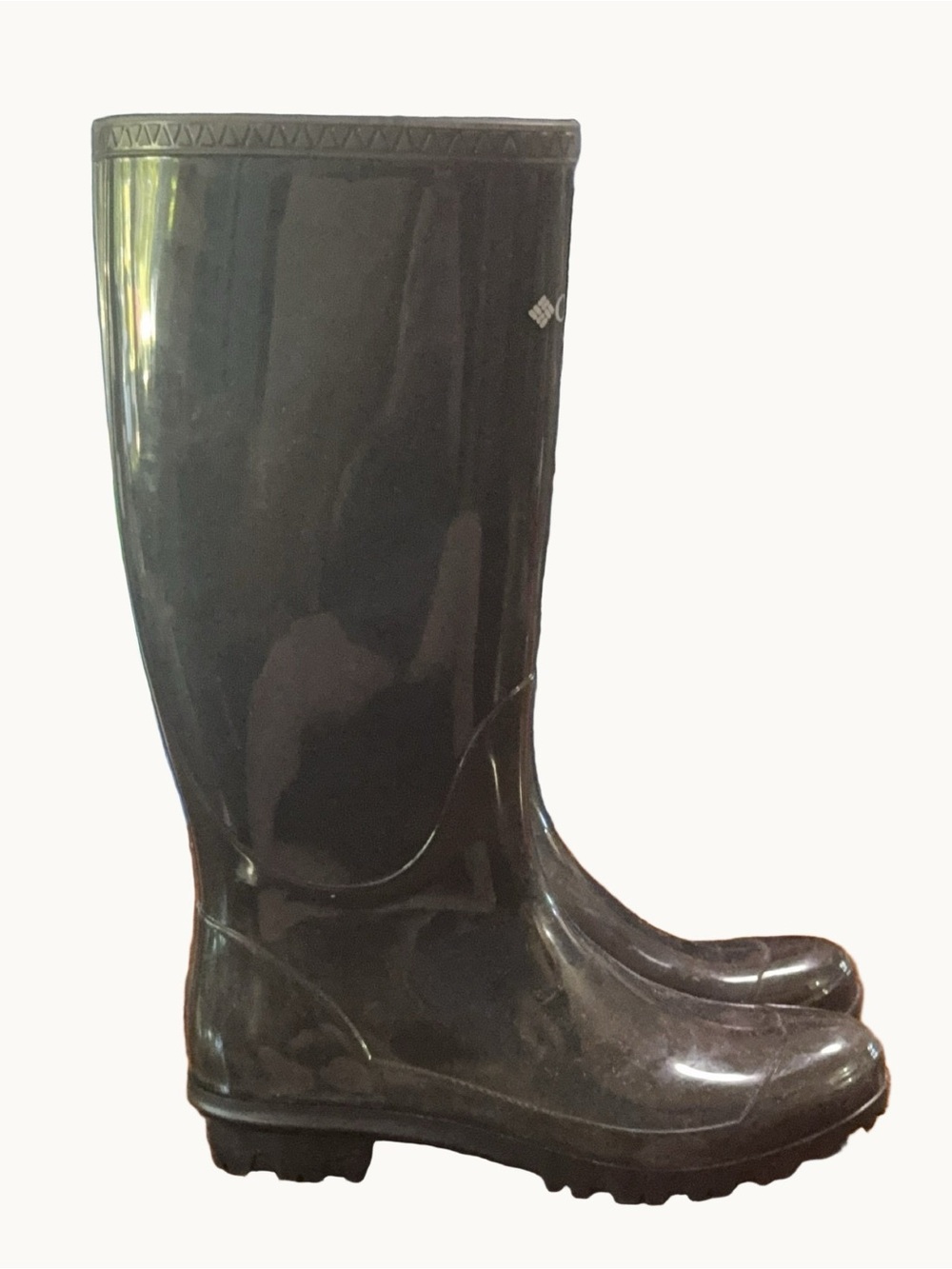 Columbia Downpour Rain Boots Women's Size 6 Black Waterproof Rubber EUC